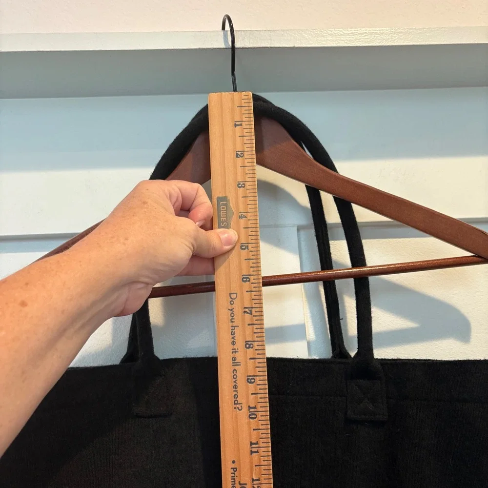 Booty by Brabants Black Felt Tote Bag‎ Large Reusable Shopping Travel